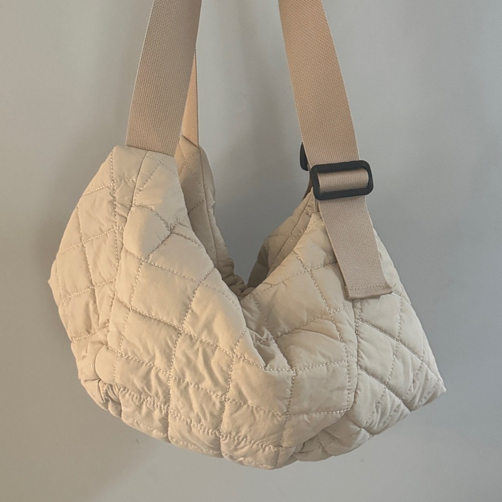 Street Level Cream Quilted Bag